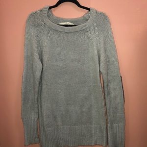 COPY - Grey pullover sweater elbow patches